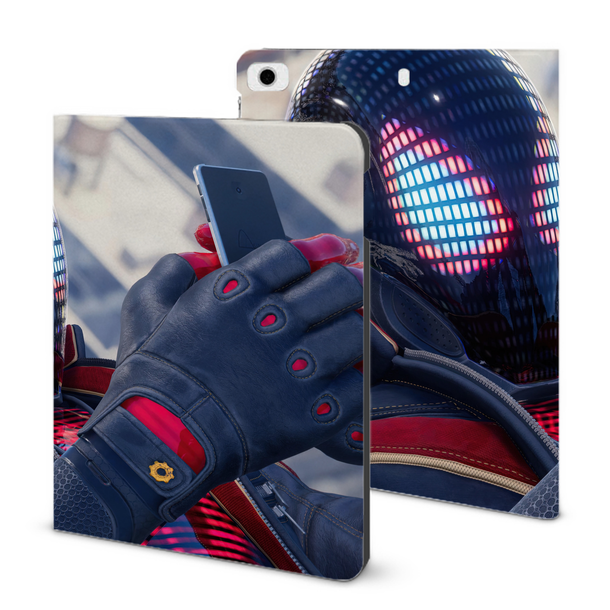（画像用） Spider Man スパイダーマン IPad ケース ブック型 PUレザー TPU 耐衝撃 軽量 薄型 ペン収納なし 全面保護 IPad 各モデル対応